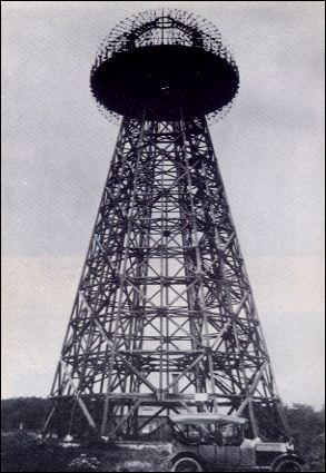 Wardenclyffe tower used by Nikola Tesla in his experiment on wireless power transmission.